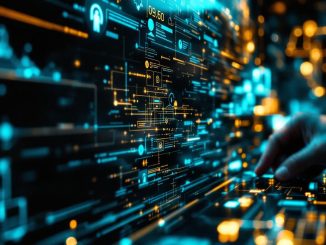 Portrait éditorial d’un homme créateur automobile dans un univers numérique premium, tenant et ajustant un modèle de voiture devant des interfaces abstraites inspirées des réseaux sociaux.